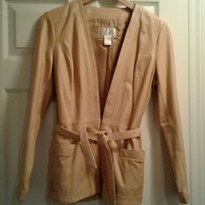 Camel leather jacket